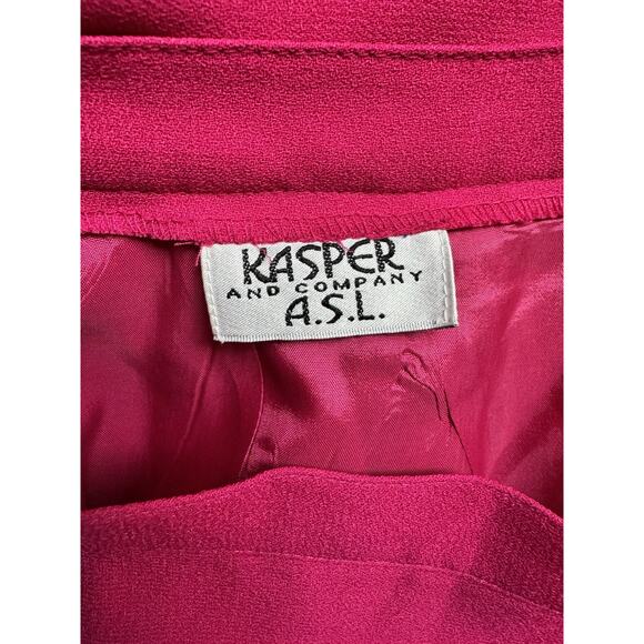 NWOT Kasper ASL Skirt Fuchsia Vintage Midi Pencil Skirt Women’s Size 10 - Picture 5 of 6